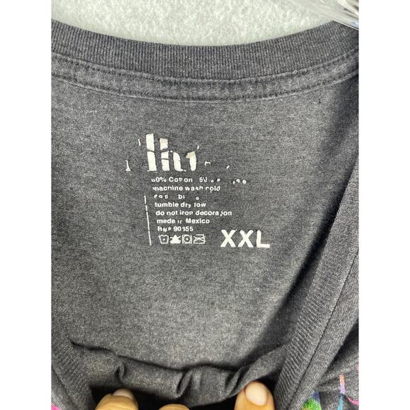 Nirvana T Shirt Men's Size XXL Black Smiley Face Logo Music Band Tee Retro 90's - Picture 2 of 6